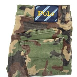 Polo Ralph Lauren Camo Stretch‎ Chino Pants 16 Green Sullivan Slim Jeans